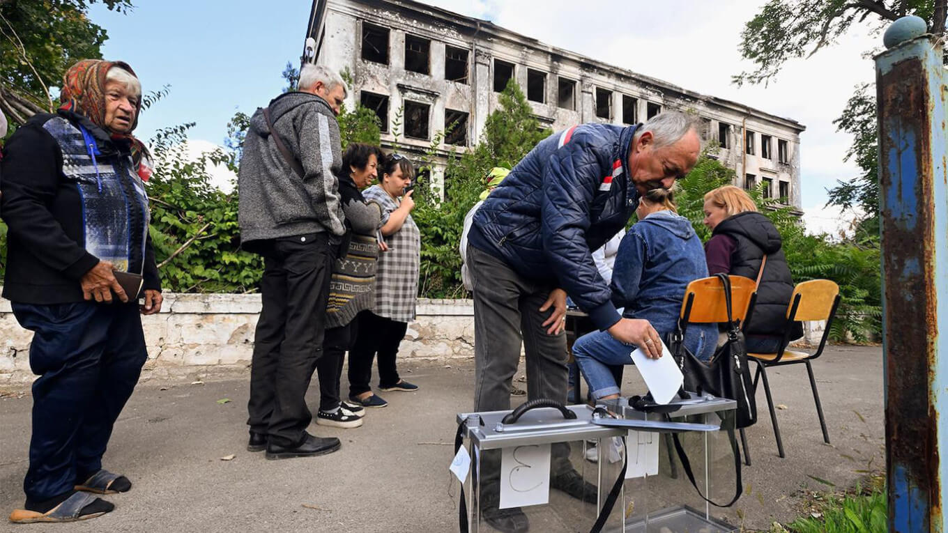 Pro-Russian Territories in Ukraine Make ‘Free Choice’ to Join Russia in ‘Sham’ Referenda