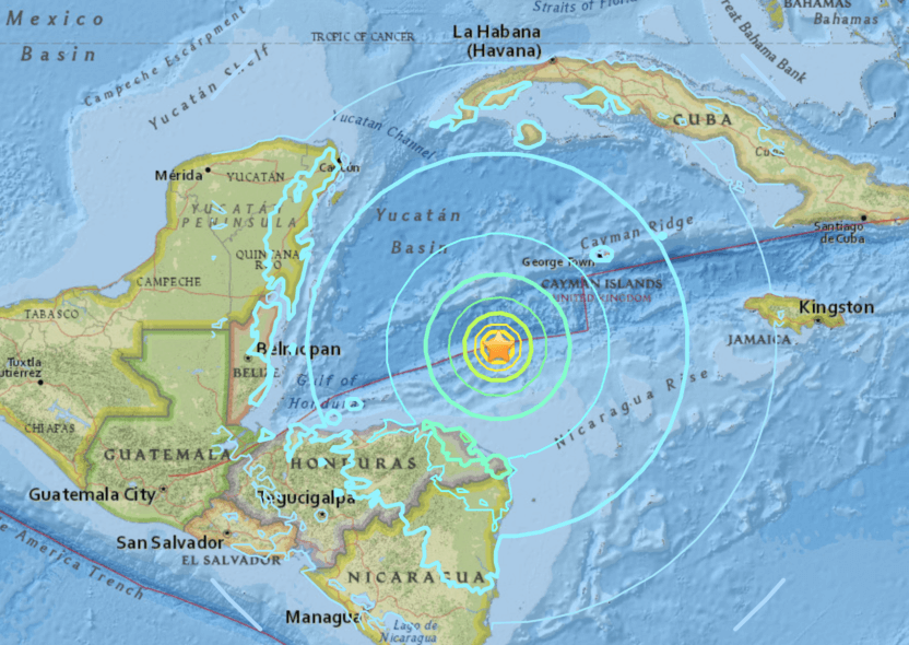 7.7 Magnitude Earthquake Strikes Jamaica, Tremors Felt in Florida